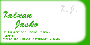 kalman jasko business card